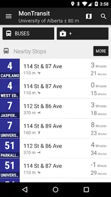 MonTransit ETS Bus (Edmonton) android App screenshot 2